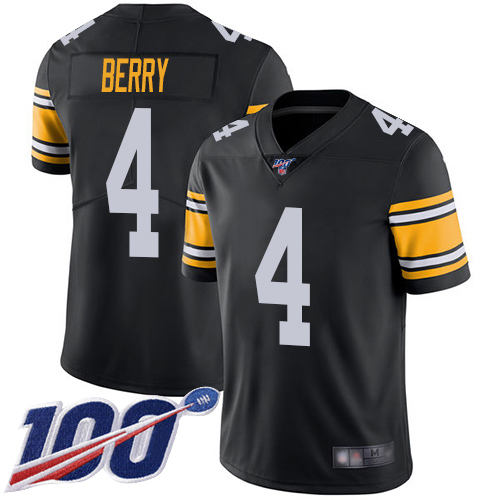 Youth Pittsburgh Steelers Football #4 Limited Black Jordan Berry Alternate 100th Season Vapor Untouchable Nike NFL Jersey->youth nfl jersey->Youth Jersey